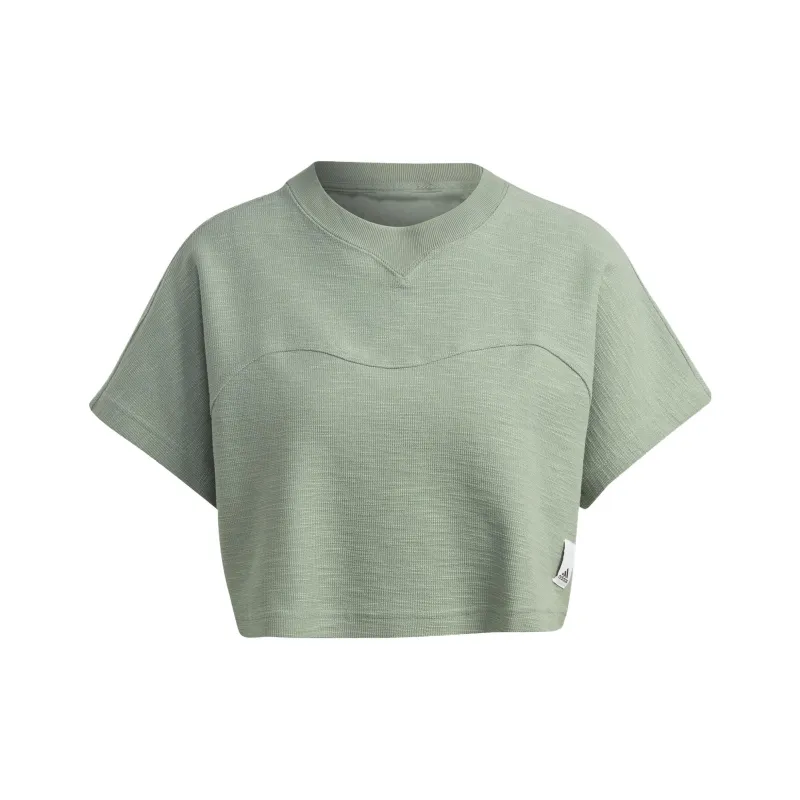 Adidas Lounge Crop Tops Women's Green-0