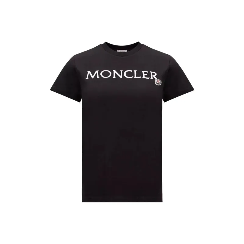 Moncler Logo Embroidered Crewneck T Shirt-0