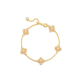 Trpopo S925 Silver With Zircon Bracelet Cross Vajra Pestle Women's