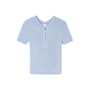 CLUB MONACO Regular T-Shirt Women's Light Blue