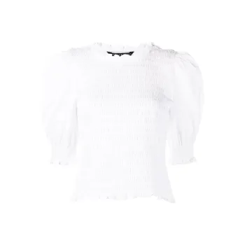 VERONICA BEARD Langston Shirred Crop Top