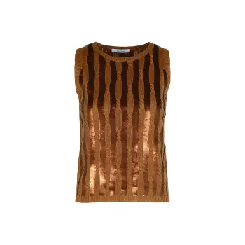MaxMara Sequin Detailed Sleeveless Knit Top