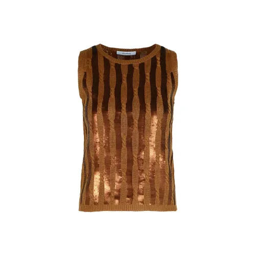 MaxMara Sequin Detailed Sleeveless Knit Top