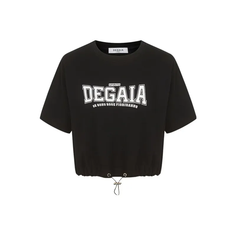 DEGAIA Drop Shoulder Sleeve T Shirt Women's-0