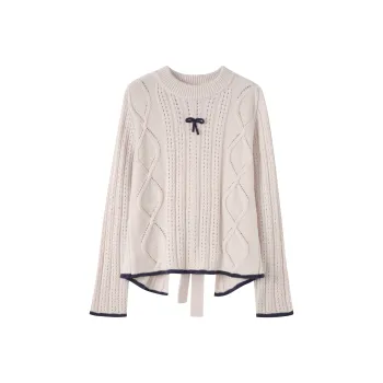 FPMZ Sweater Women's Backless Bowknot Style