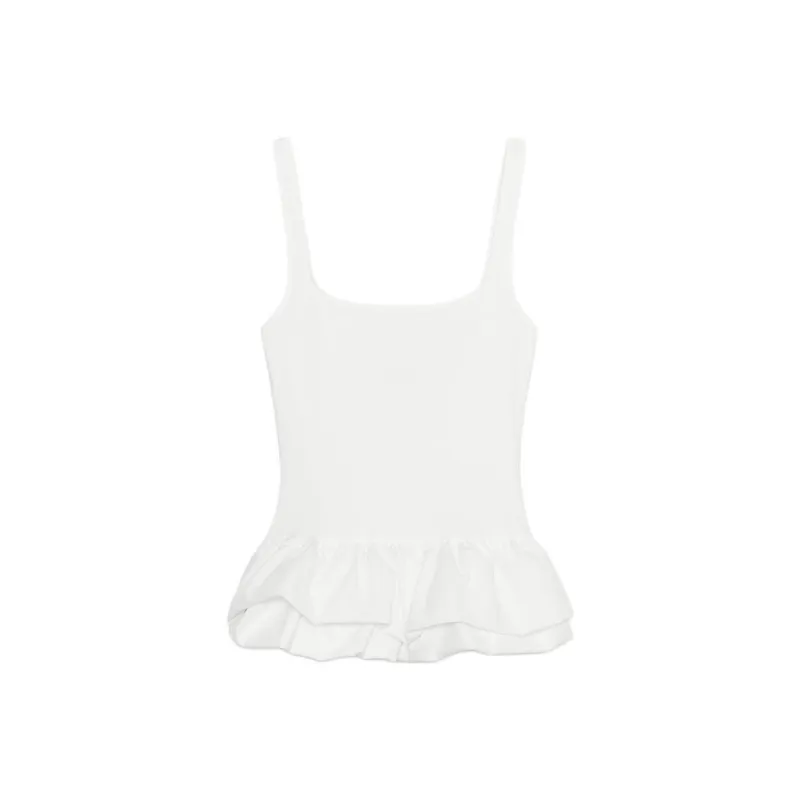 ZARA Tank Tops Women's White-0