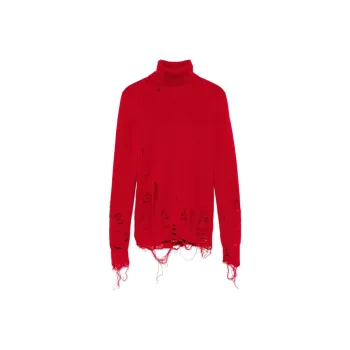 MM6 Maison Margiela Distressed Roll Neck Jumper