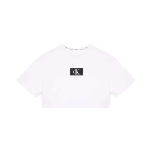 calvin k60k608945 Klein Crop Tops Women's White