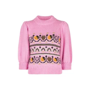 GANNI FW21 Loose Fit Sweater Women's Pink