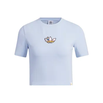 Adidas Originals Monkey Kingdom Crop Tops Women's Light Pink Blue