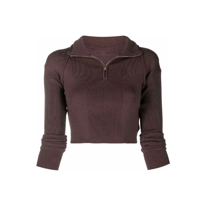 Jacquemus Slim Fit Sweater Women's Brown-0