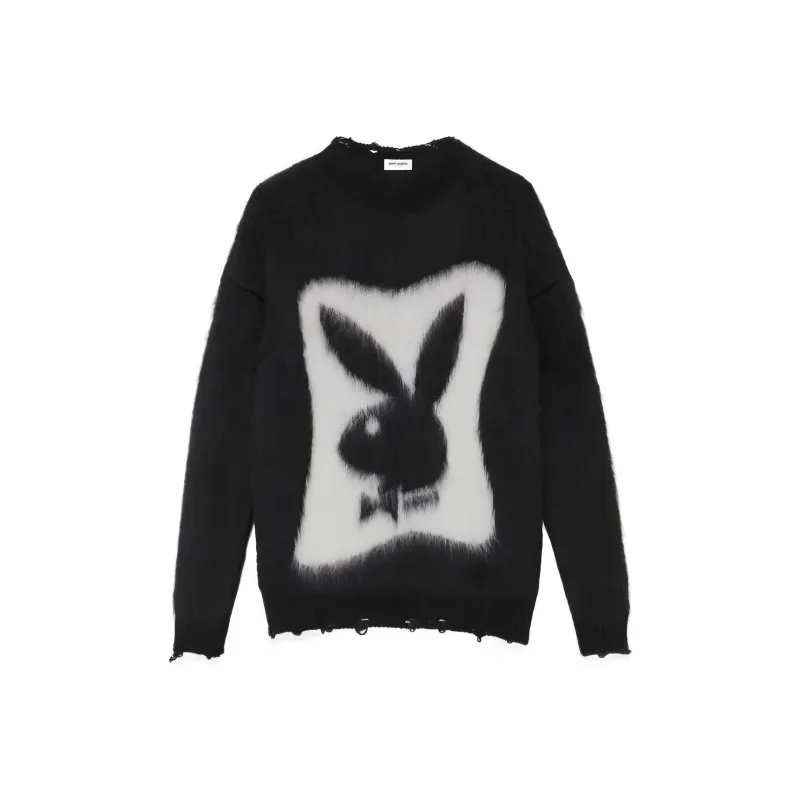 SAINT LAURENT 2010s X Playboy Logo print Sweater-0
