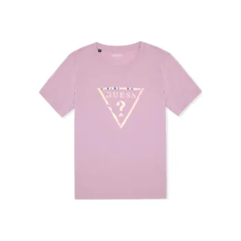 GUESS T-Shirt Women's Pink Purple