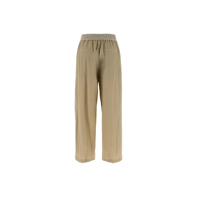 Brunello Cucinelli SS25 Casual Pants Women's Beige-1
