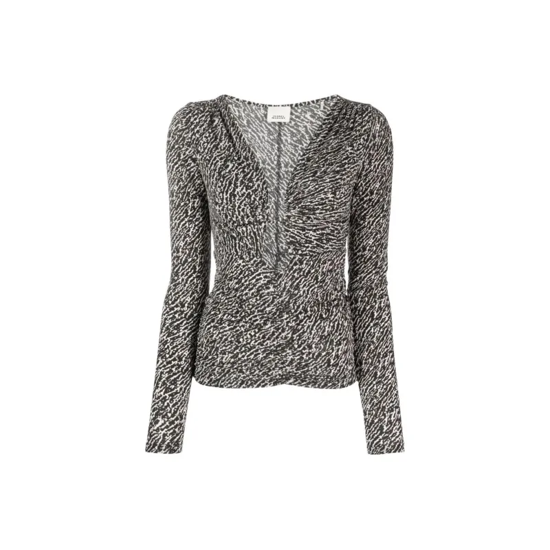 ISABEL MARANT Laura Abstract Printed Top-0