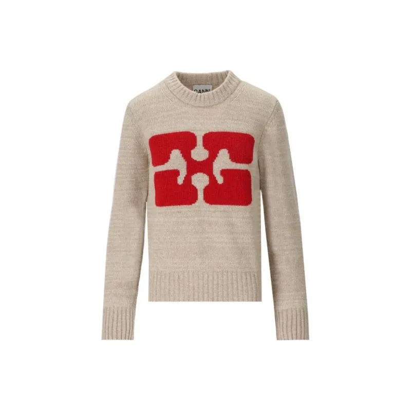 GANNI Logo intarsia Jumper-0