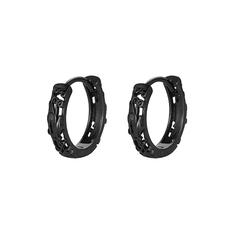 CENTURY&KINDLE S925 Silver Earrings Unisex-5