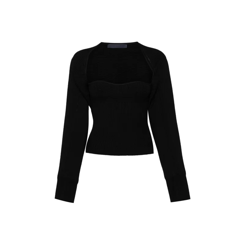 JUUN.J Golji Tube Top Bolero-0