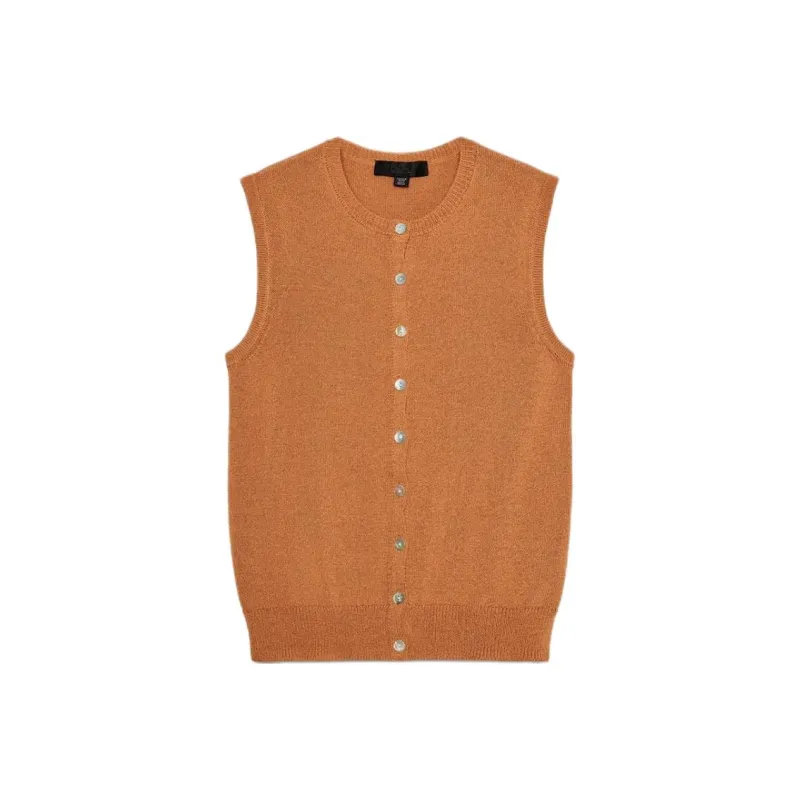 ZARA Tank Tops Women's Dark Camel-0