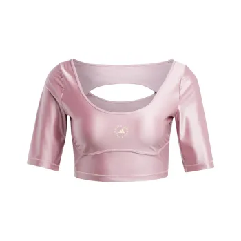 Adidas Logo appliqué Cropped T shirt