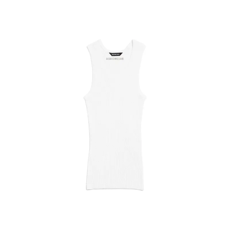 Balenciaga Tank Top Regular Fit Women's White-0