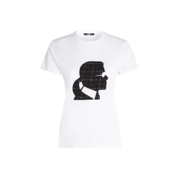 KARL LAGERFELD Profile Crew-neck T-shirt