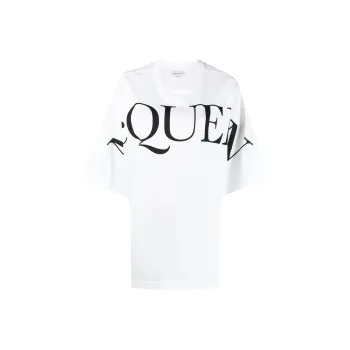 Alexander McQueen Logo Printed Crewneck T Shirt