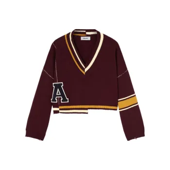 AMBUSH Damaged Ribbed V-Neck Jumper