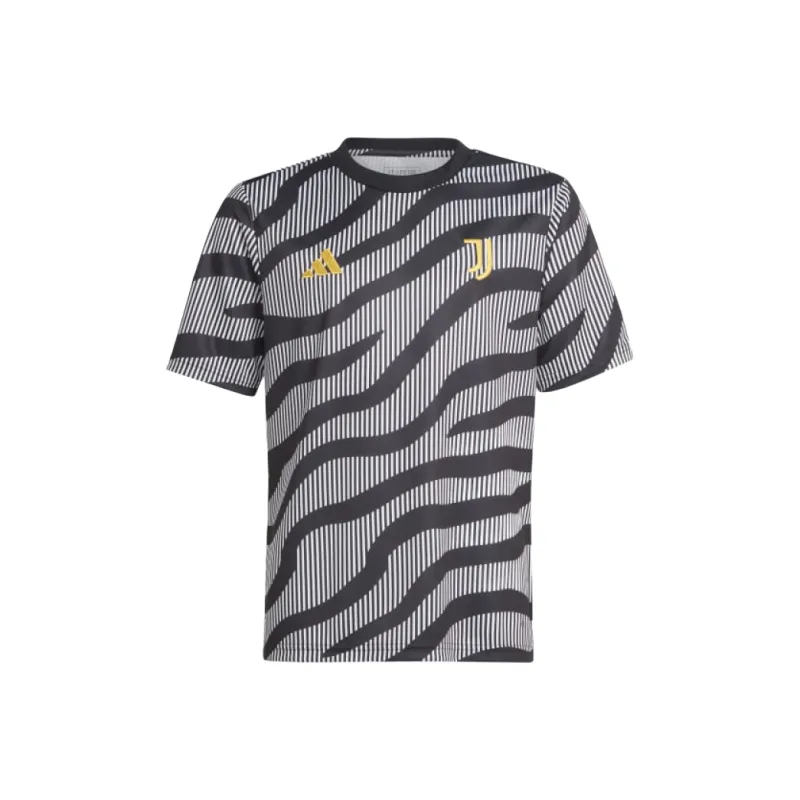 Adidas Juventus JUVENTUS PRE-MATCH JERSEY JUNIORS' Soccer Jerseys Men's Black/White-0