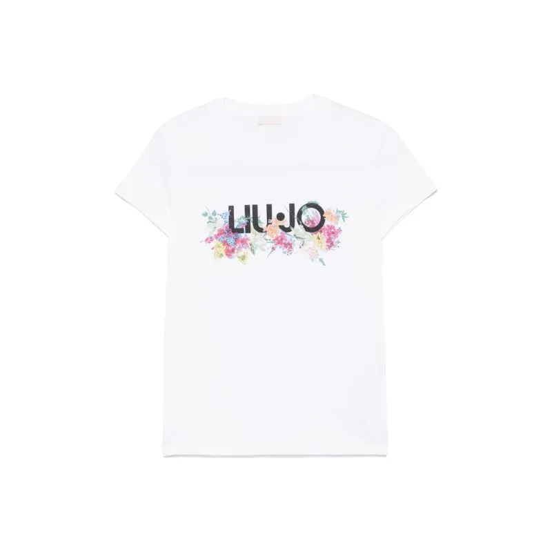 LIU·JO Crystal embellishment T shirt-0