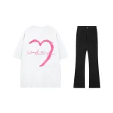 White Right Heart+Black Jeans