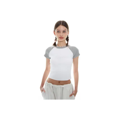 TAXIPHONE Raglan Sleeve T Shirt Women's White