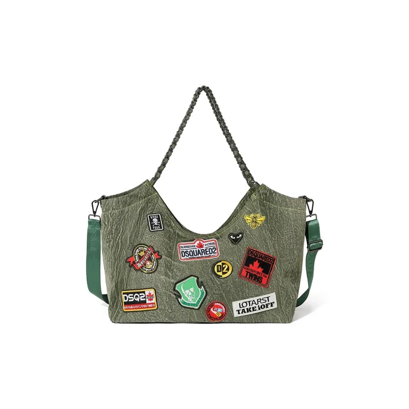 MASTER CANVAS Tote Canvas Bag, Shoulder Bag Unisex Denim Black/Denim Green-8
