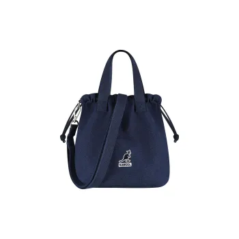KANGOL Cotton Bucket Bags Handbags Unisex Marine Blue