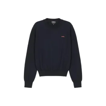 A.P.C Logo Embroidered Crewneck Sweatshirt