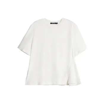 ELLE Short Sleeved T Shirt Women's White