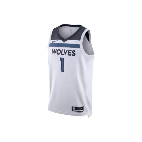 Nike Basketball Jerseys Anderson Lu Minnesota Timberwolves No. 1 Jersey Men's White