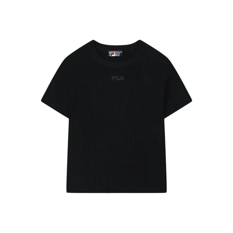 FILA ORIGINALE SS25 Raglan Sleeve T Shirt Women's Jet Black BK-0