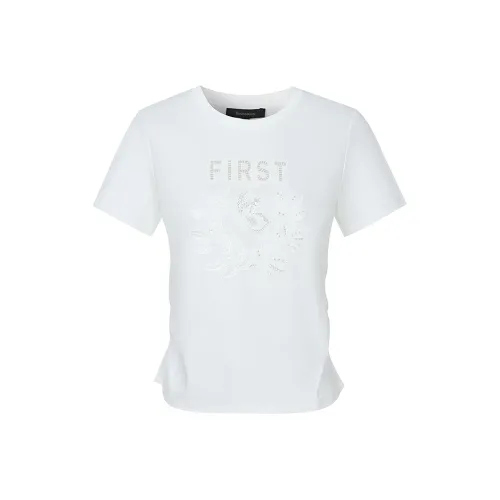 Firststation 화이트 여성 티셔츠