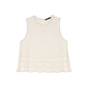 Maje Faux pearl detailed Top