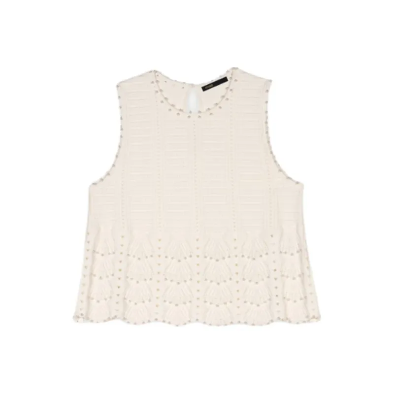 Maje Faux pearl detailed Top-0