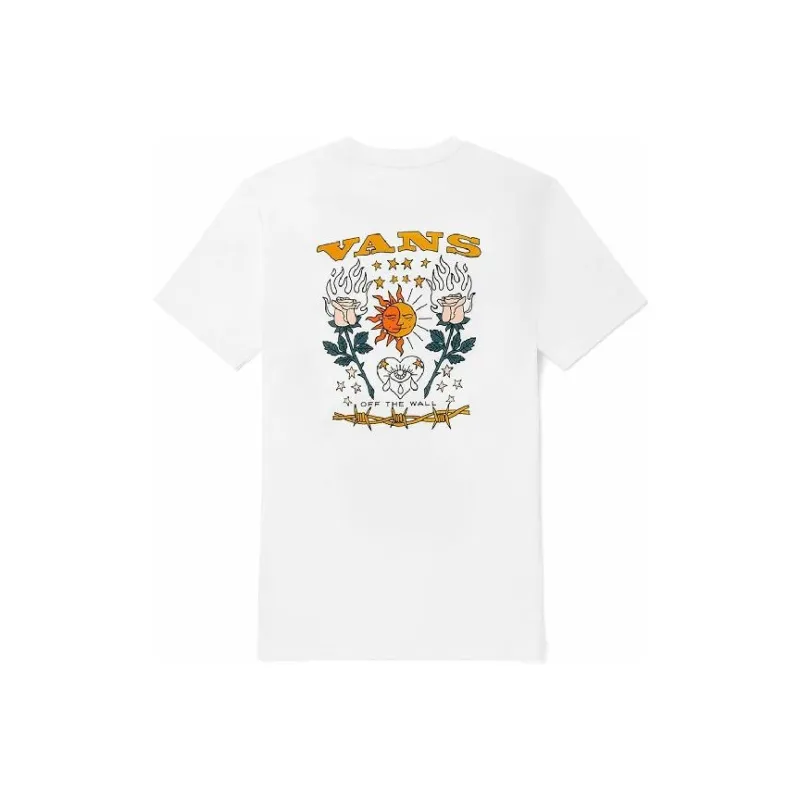 Vans Set in Sleeve T Shirt Women's White-0