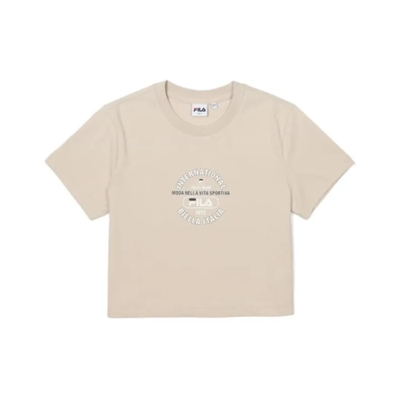 FILA Crop Tops Women's Ecru-0