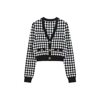 Bebe Sweater Women's Black White