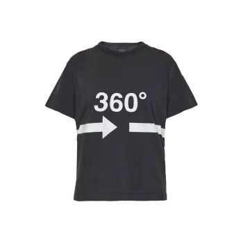Balenciaga 360 Degree Arrow Print T Shirt Black/White