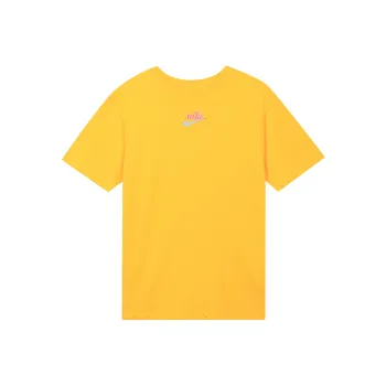 Nike Women'ss Logo Print Cartoon Crewneck Retro T Shirt Yellow