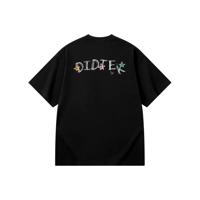 DIDTEK Drop Shoulder Sleeve Short Sleeved T Shirts Unisex-9