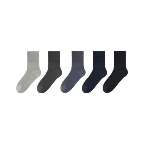 LUYOUYE Mid Calf Socks Men's 5 Pack