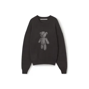 Alexander Wang Glitter Embellished Teddy Crewneck Sweater