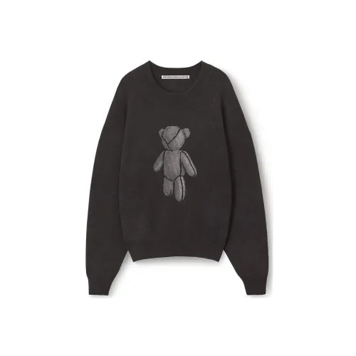 Alexander Wang Glitter Embellished Teddy Crewneck Sweater